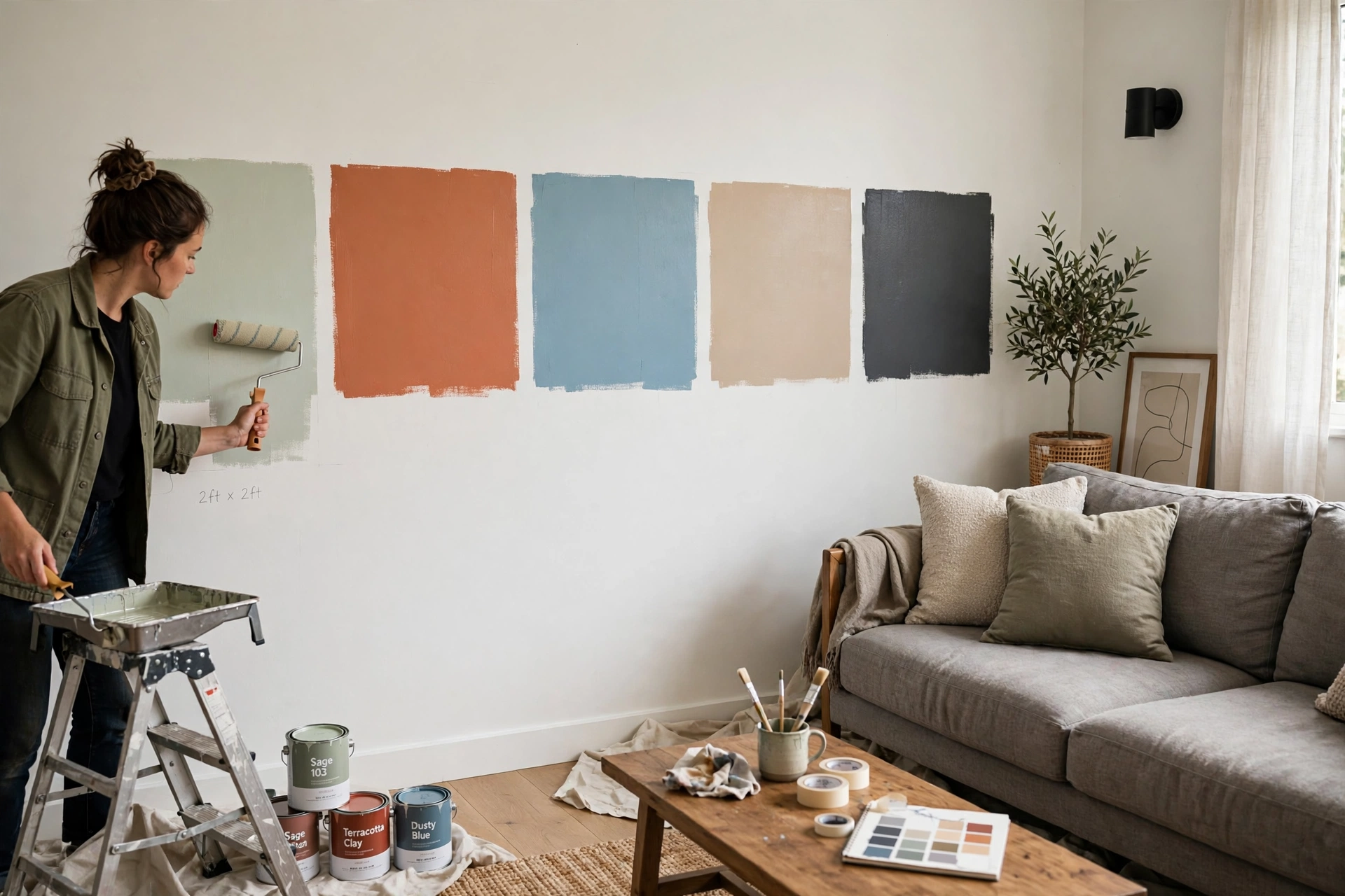 how to choose paint colors for beginners large samples wall